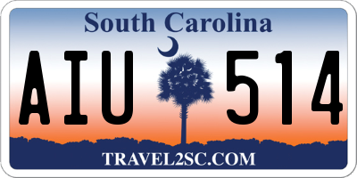 SC license plate AIU514