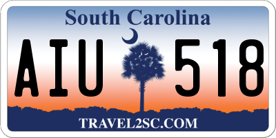 SC license plate AIU518