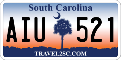 SC license plate AIU521