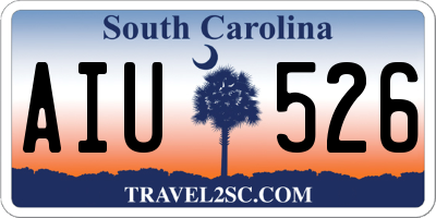 SC license plate AIU526