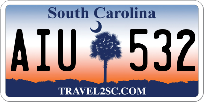 SC license plate AIU532