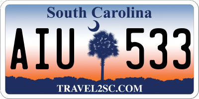 SC license plate AIU533