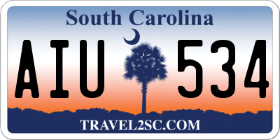 SC license plate AIU534