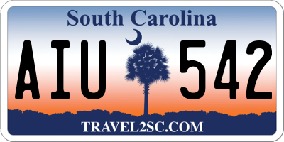 SC license plate AIU542