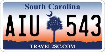 SC license plate AIU543