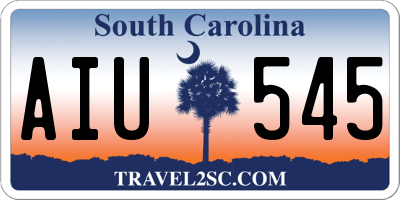 SC license plate AIU545