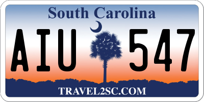 SC license plate AIU547
