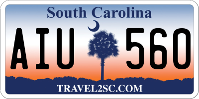 SC license plate AIU560