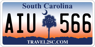 SC license plate AIU566