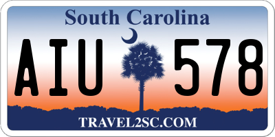 SC license plate AIU578