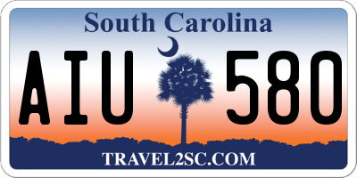 SC license plate AIU580