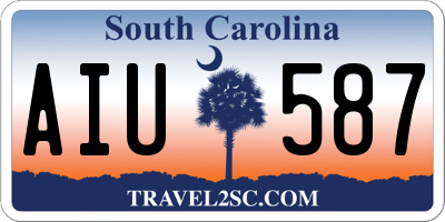 SC license plate AIU587