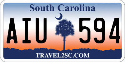 SC license plate AIU594
