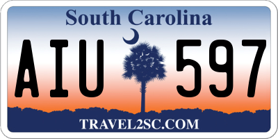 SC license plate AIU597
