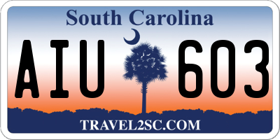 SC license plate AIU603
