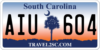 SC license plate AIU604