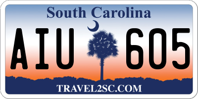 SC license plate AIU605