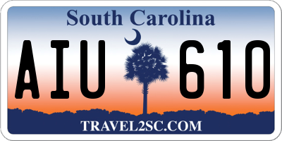 SC license plate AIU610