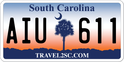 SC license plate AIU611