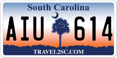 SC license plate AIU614