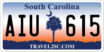 SC license plate AIU615