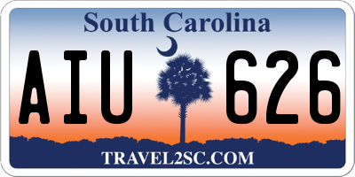 SC license plate AIU626