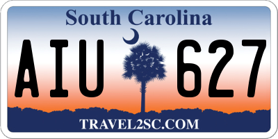 SC license plate AIU627