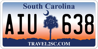 SC license plate AIU638