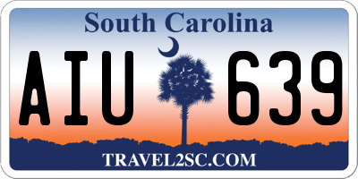 SC license plate AIU639