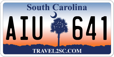 SC license plate AIU641