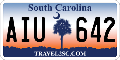 SC license plate AIU642
