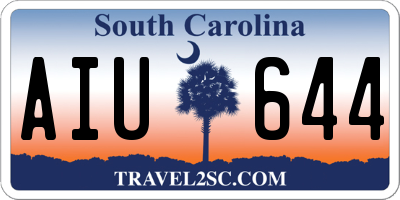 SC license plate AIU644
