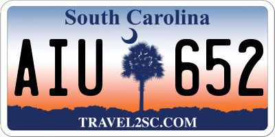SC license plate AIU652