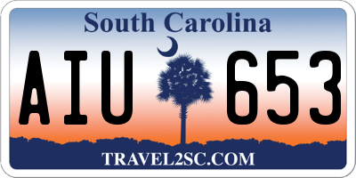 SC license plate AIU653