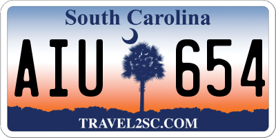 SC license plate AIU654