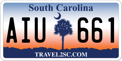 SC license plate AIU661