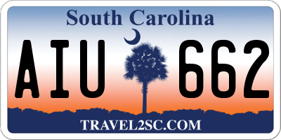 SC license plate AIU662