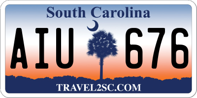 SC license plate AIU676