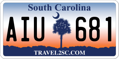 SC license plate AIU681