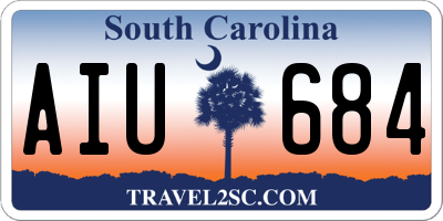 SC license plate AIU684