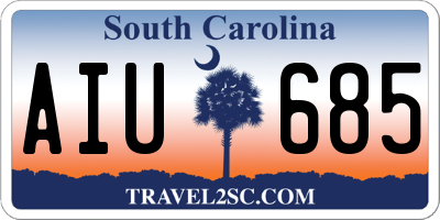 SC license plate AIU685
