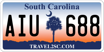 SC license plate AIU688