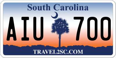 SC license plate AIU700
