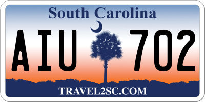 SC license plate AIU702