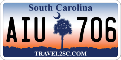 SC license plate AIU706