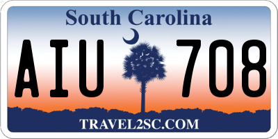 SC license plate AIU708