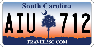 SC license plate AIU712