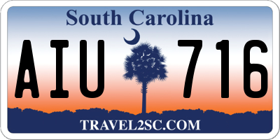 SC license plate AIU716