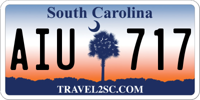 SC license plate AIU717