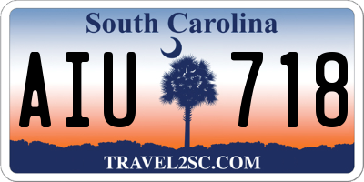SC license plate AIU718